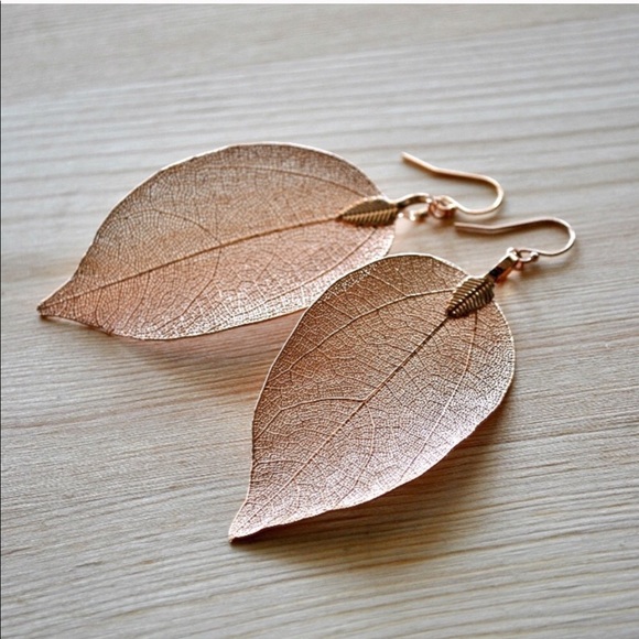 Jewelry - Hand Dipped Leaf earrings